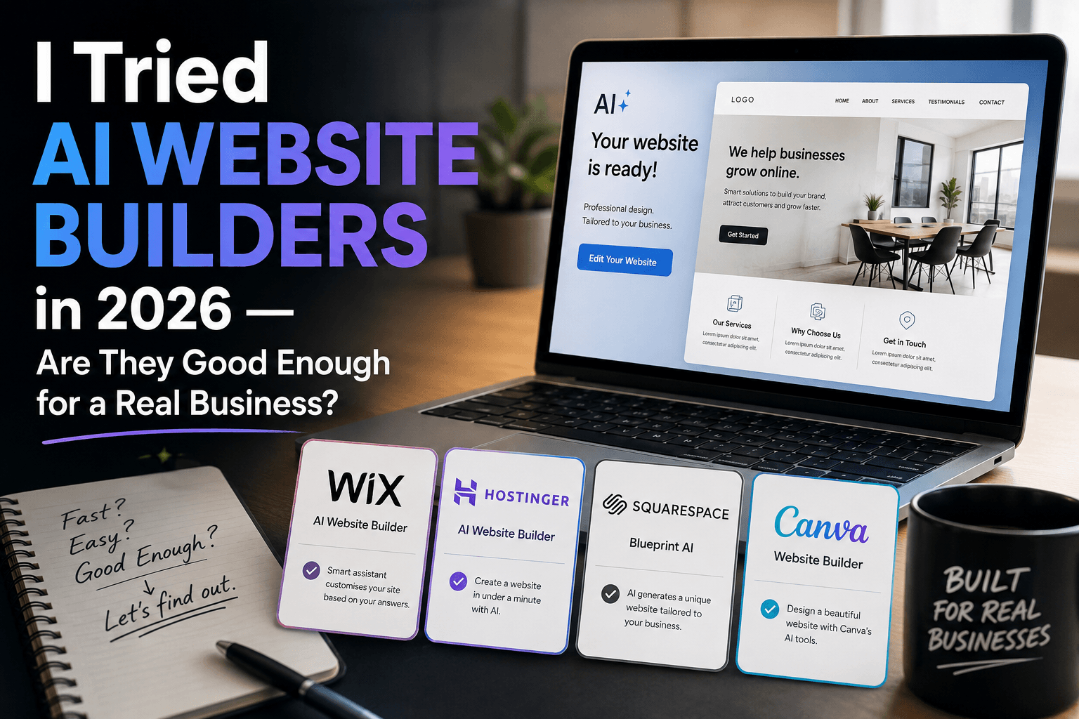 I Tried AI Website Builders in 2026 — are they good enough for a real business website