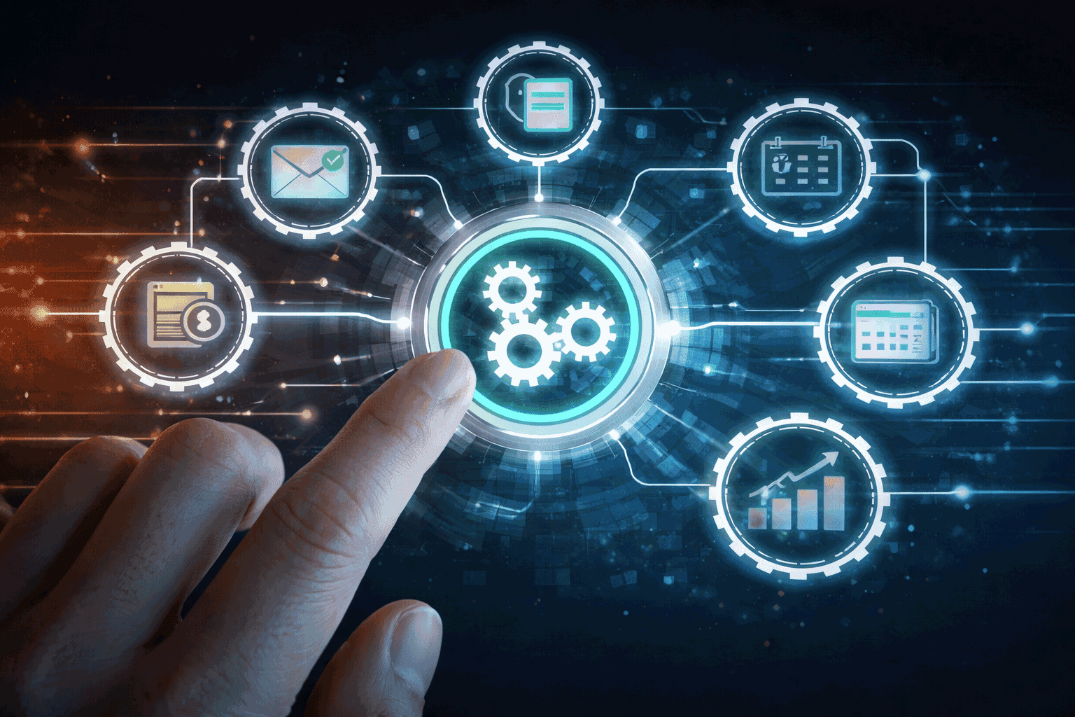 Business automation helping a company save time by reducing repetitive admin and manual workflows