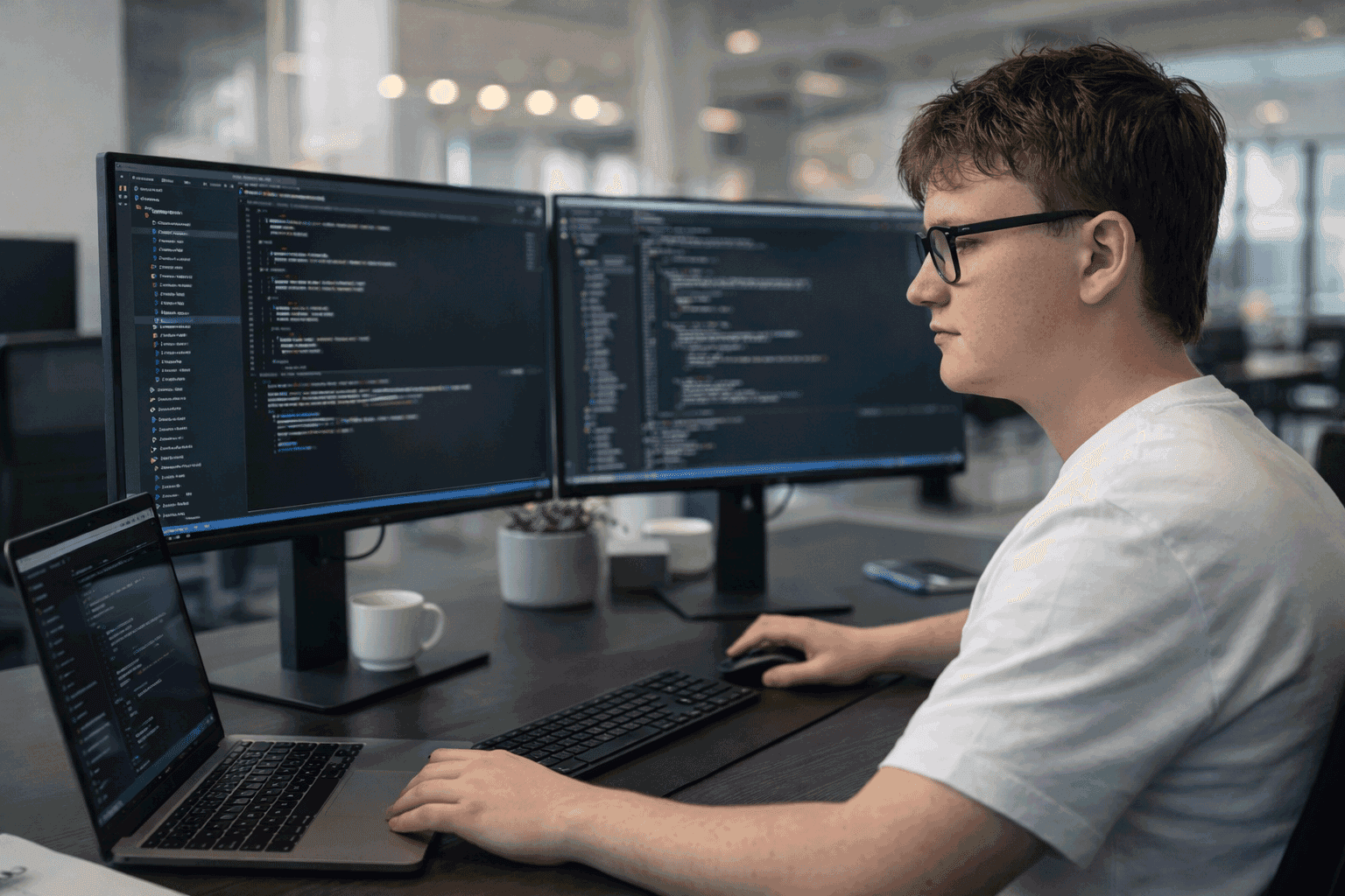 Business owner working with a web development agency through a structured website project process